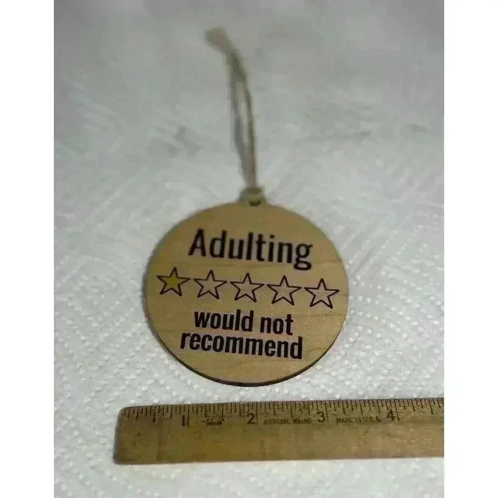 Funny Adulting One Star Would Not Recommend Christmas Tree Ornament